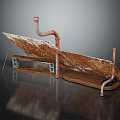 Industrial Rusted Metal Structural Components With Pipes Frames And Sheets