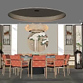 New Chinese-style private rooms 3d model