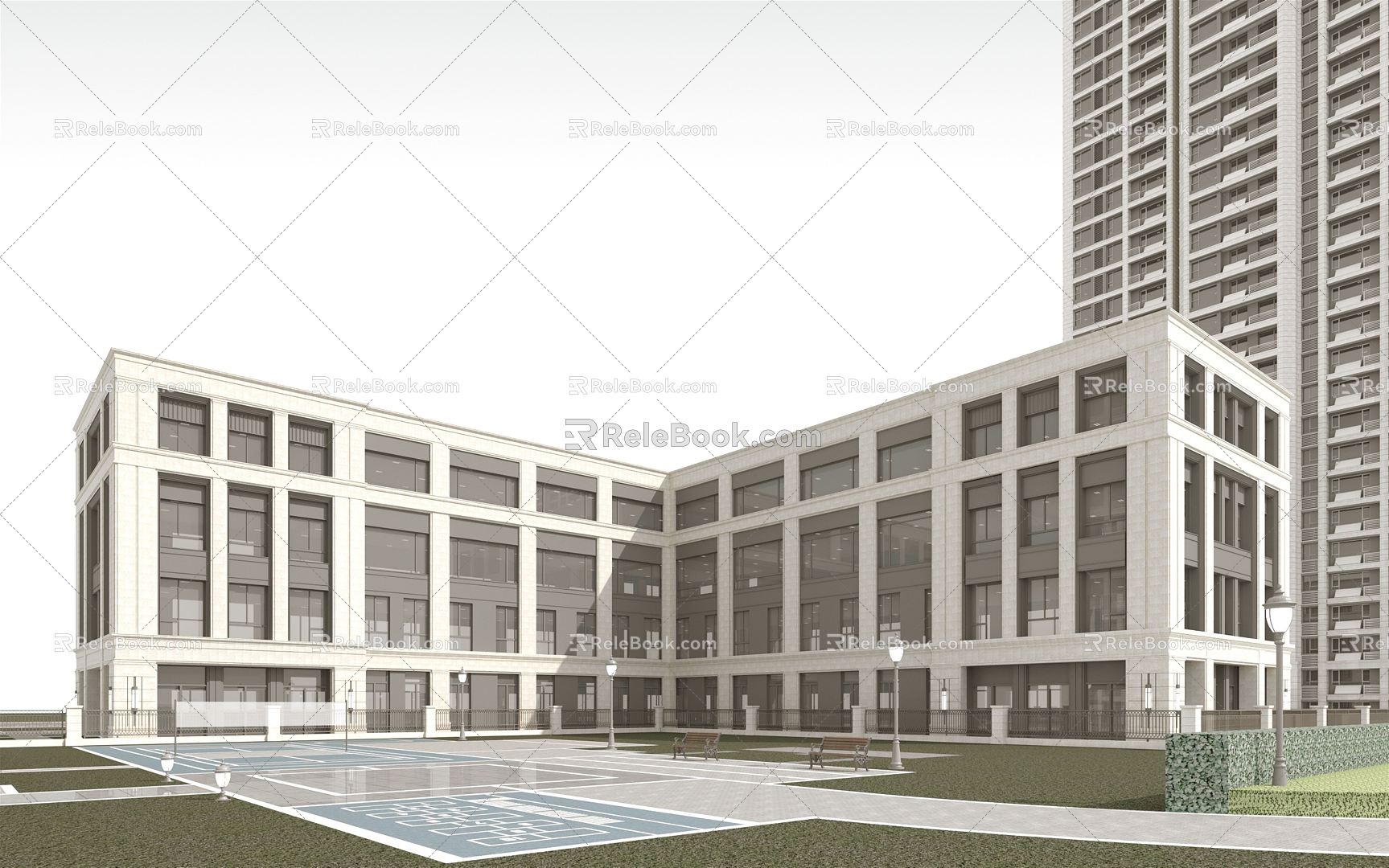 Jane Europe Commercial Building Commercial 3d model