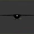 Flying Bird With Dark Colored Feathers White Beak Red Eyes And Green Spots