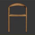 Modern Wooden Leisure Chair With Curved Armrests And Light Wood Tone Design