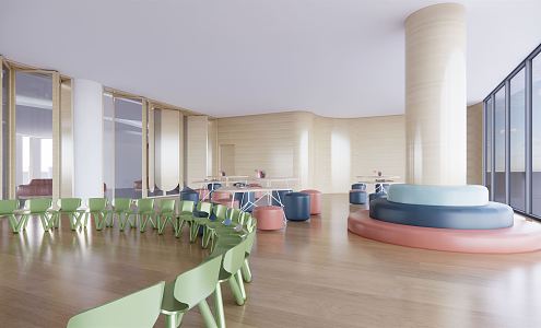 Modern Kindergarten Interior 3d model