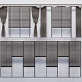 Stylish Modern Window Blinds Design For Home Interior Light Control 3d model