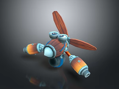 Cosmic Spacecraft With Mechanical Propeller And Thruster For Aerospace Exploration 3d model