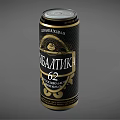 Black And Gold Shaplikа 62 Direct Beer Can With First Release Label Design