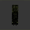Green Camouflage Wheeled Tank With Multiple Rocket Launcher System 3d model