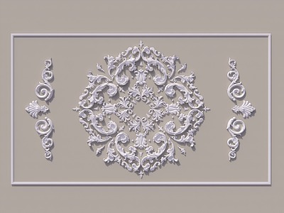 Gypsum Corner Gypsum Carved Decoration model