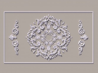 Gypsum Corner Gypsum Carved Decoration 3d model