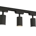 Black Track Mounted Downlights Spotlights Modern Design for Interior Lighting 3d model