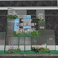 Elegant Floral Art Installation With Green Grid Structure For Tech Home Happiness