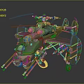 Military Green Fighter Jet With Rotor Weapons Detailed Wing And Design