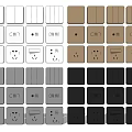 Modern Switch Socket Panel 3d model