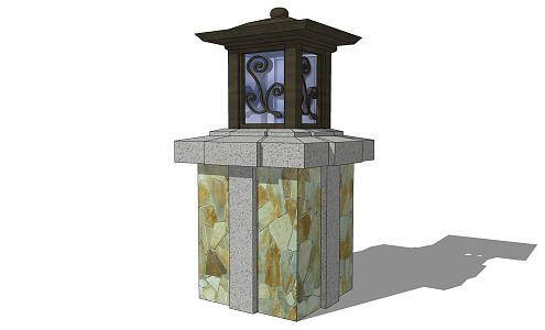 Modern lawn lamp landscape lamp low lamp lantern floor lamp garden lamp 3d model