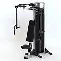 Heavy Duty Multi Functional Strength Training Equipment With Adjustable Seat And Handle Bars