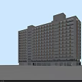 Modern Multi Storey School Building With Sleek Exterior And Regular Window Arrangement 3d model