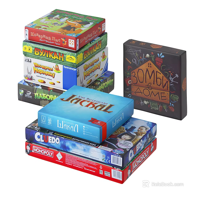 Stacked Books Magazines With Colorful Covers Various Designs And Different Titles 3d model 