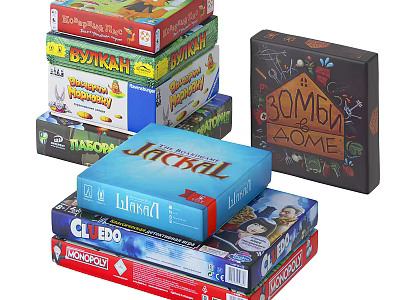 Stacked Books Magazines With Colorful Covers Various Designs And Different Titles 3d model