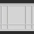 Decorative Wall Components With White Framed Panel Design For Modern Interior 3d model