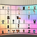 Multi Layered Colorful Transparent Action Figure Display Cabinet With Organized Anime Figurines