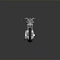 Sleek White Modern Motorcycle With Chrome Wheels Red Engine And Streamlined Design 3d model
