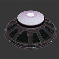 Electronic Speaker With Black Frame And White Dome Circular Design Audio Equipment