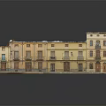 Classical European Architecture Featuring Multi Story Terrace Beige Facade Windows Doors And Balconies