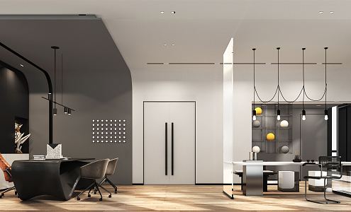 Modern Office Manager Room 3d model