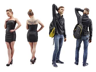 Modern Double Men Women Combination Men Women 3d model