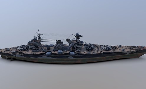 modern warship battleship destroyer 3d model