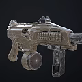 Modern Tactical Desert Tan Pistol With Rail System Sight Magazine And Bullets