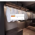 Modern Walk-in Closet Interior Design With Open Hanging Space And Storage Units