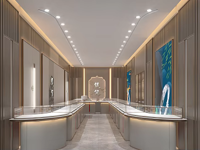 Jewelry Store Chinese Silver Jewelry 3d model