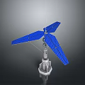 Computer Cooling Fan With Blue Blades And Metal Base For Efficient Heat Dissipation