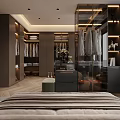 Modern Bedroom Interior Design With King Bed Floor to Ceiling Windows And Scenic View