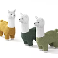 Cute Alpaca Shaped Kids Chair With Soft Plush Material And Multiple Colors