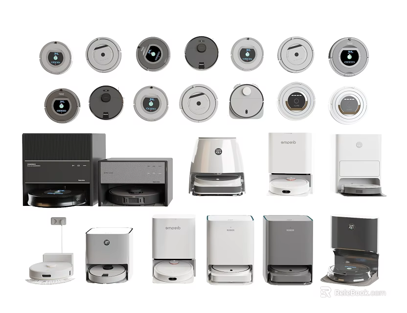 Assorted Daily Use Electrical Appliances Showcasing Modern Designs and Functions 3d model