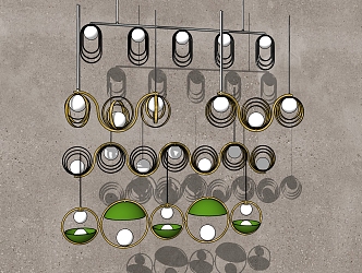 Modern chandelier bulb chandelier combination 3d model