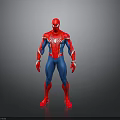 Spider Man 3D Character In Red Blue Suit With Spider Logo And Detailed Design
