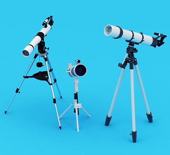 Modern Telescope 3d model