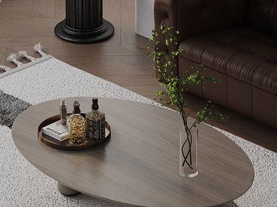 Modern coffee table model