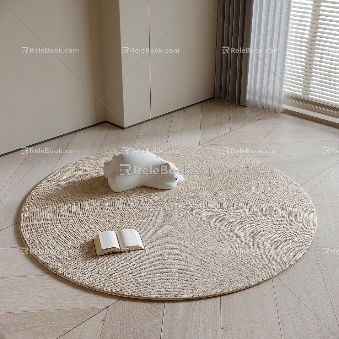 Round carpet 3d model