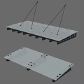 Metal Structural Components With Hanging Brackets And Durable Mounting Plates 3d model