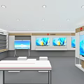 Modern HUAWEI Meeting Room With Long Table White Chairs And Large Screens