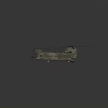 Realistic Military Transport Helicopter 3D Model With Dual Rotors And Camouflage Paint
