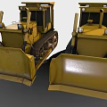 Yellow Tracked Bulldozers Powerful Heavy Machinery For Construction Sites
