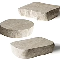 Natural Stone Coffee Tables With Various Shapes And Rough Surface Design 3d model