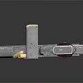 Detailed Metal Pistol With Wooden Grip Magazine And Bullet On Black Surface