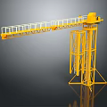 Yellow Tower Crane Equipment With Long Boom Ladder Structure And Industrial Design