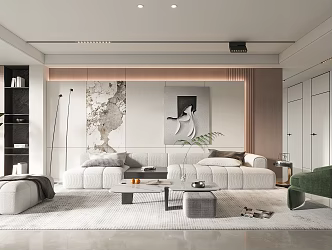 modern living room 3d model