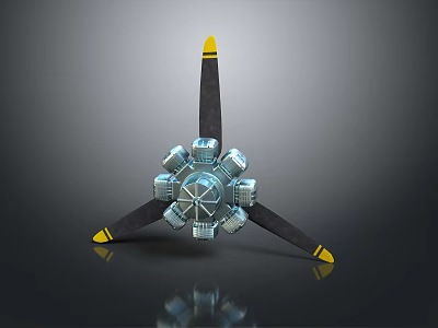 Mechanical Tripod Device With Black Legs Yellow Tips And Silver Circular Components 3d model